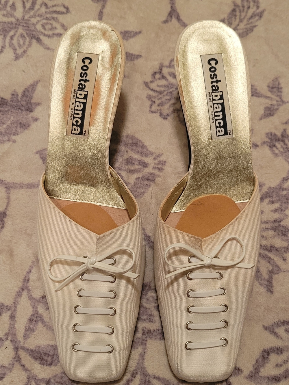 Costa Blanca Women's Cream Slip-On Mules
